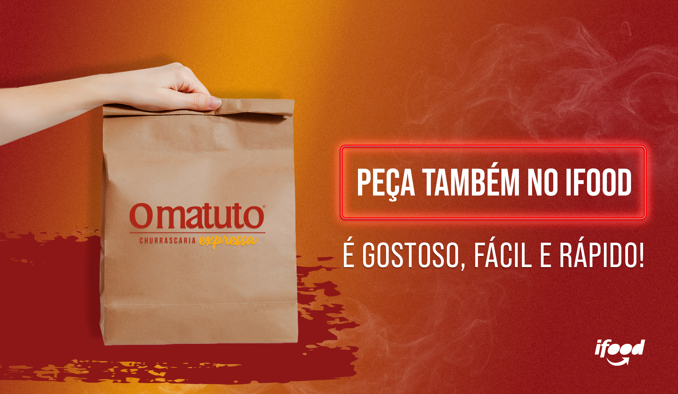 Peça pelo iFood. Nossos pratos, opções de rodízio e todo sabor o matuto sem sair de casa.